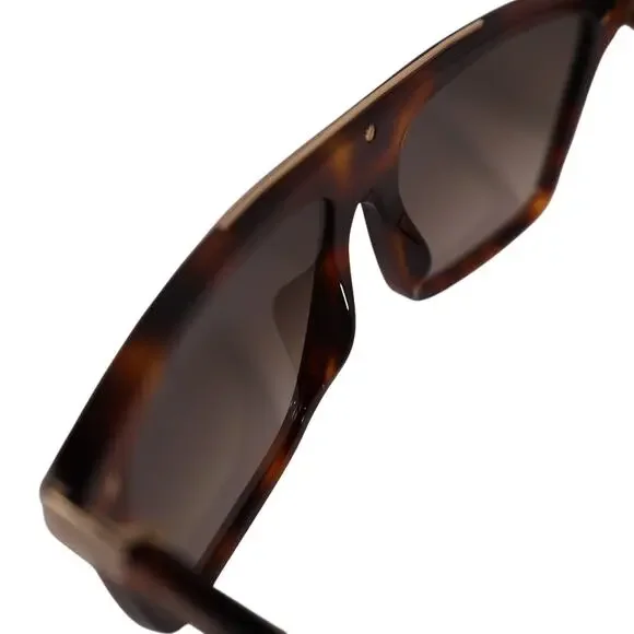 Marc Jacobs Square Sunglasses - Tortoise + Gold / Brown Gradient - NWT - Picture 10 of 11